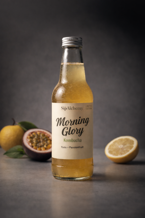 SipAlchemy's Morning Glory Kombucha – Yuzu & Passionfruit – 330ml // Emilia Grochowska Sydney