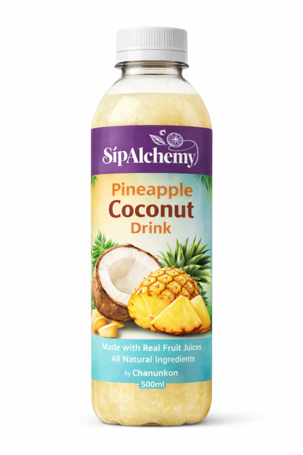 Tropical Pineapple Coconut Drink Chanunkon Harbour A Sydney. 500 ml