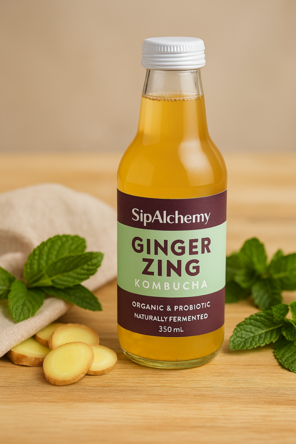Ginger Zing Kombucha 350 ml - Diego - Mel