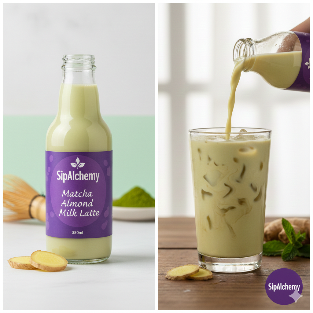 Matcha Almond Milk Latte - Saad - Mel