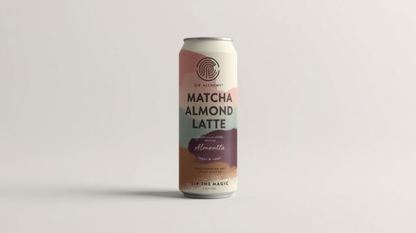 Canned Almond Matcha Latte. Plant based energy, gluten free, and vegan Australian owned and made drink.