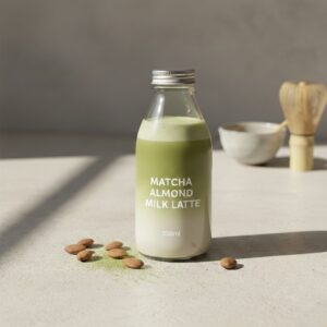 Matcha Almond Milk Latte - 350ml - Glass Bottle Edition