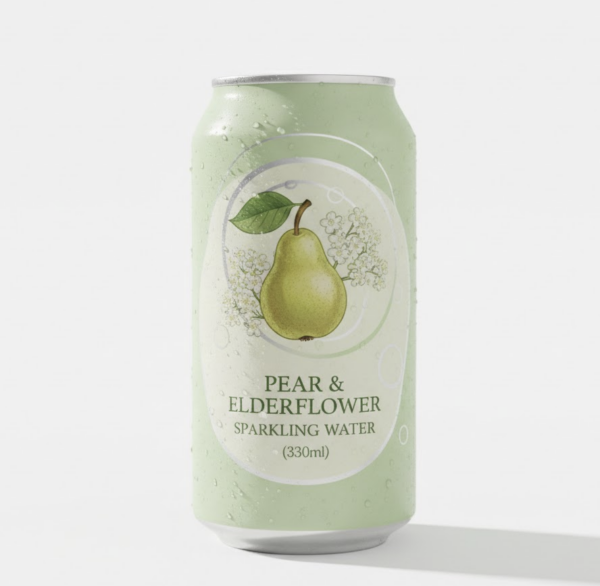 Pear & Elderflower Sparkling Water (330ml)