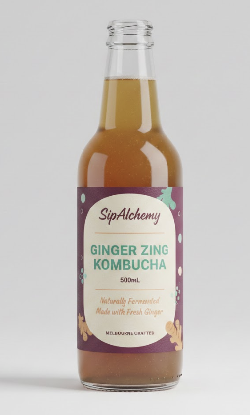 Ginger Zing Kombucha – 500ml