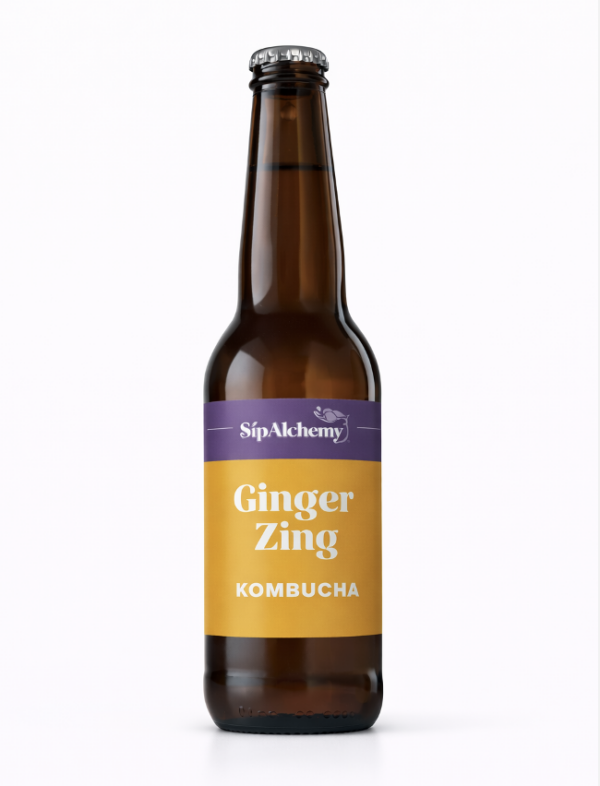 Ginger Zing Kombucha – 500ml (Alonso Palacios)