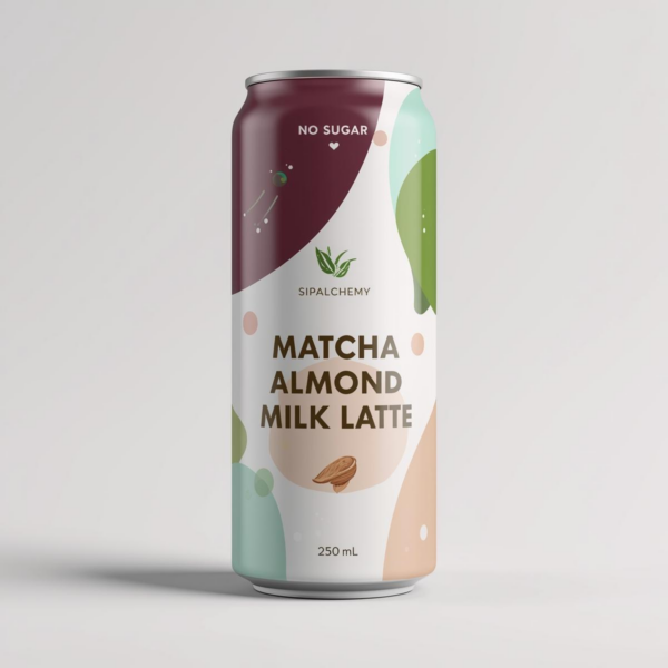 Matcha Almond Milk Latte – Plant-Based Energy Drink (250 mL)