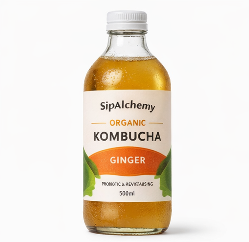 Organic Ginger Kombucha – 500ml (WaratJ)