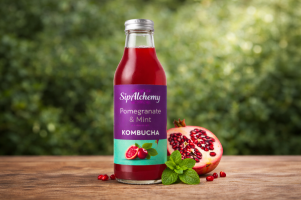 Pomegranate & Mint Kombucha 375ml – Yveth – Saad – Mel