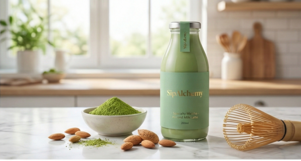 Elevate your daily routine with SipAlchemy’s Matcha Almond Milk Latte – a ready-to-drink plant-based beverage crafted with premium ceremonial-grade matcha and creamy almond milk. Designed for sustained energy without the crash, this antioxidant-rich latte supports focus, clarity, and overall wellness.