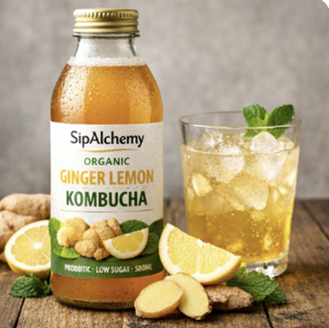 Organic Ginger Lemon Kombucha
