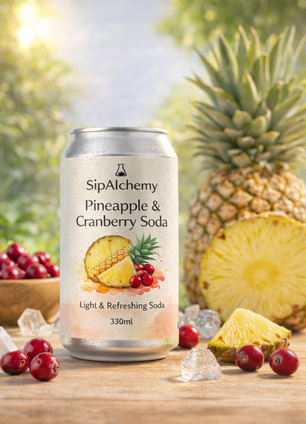 Pineapple & Cranberry Soda 330ml – Yveth – Saad – Mel
