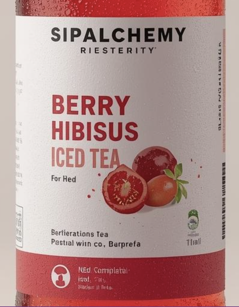 Berry Hibiscus Iced Tea 330ml -Marina - Image 2