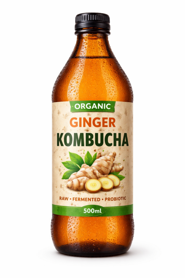 Organic Ginger Kombucha – 500ml - Saad - Mel